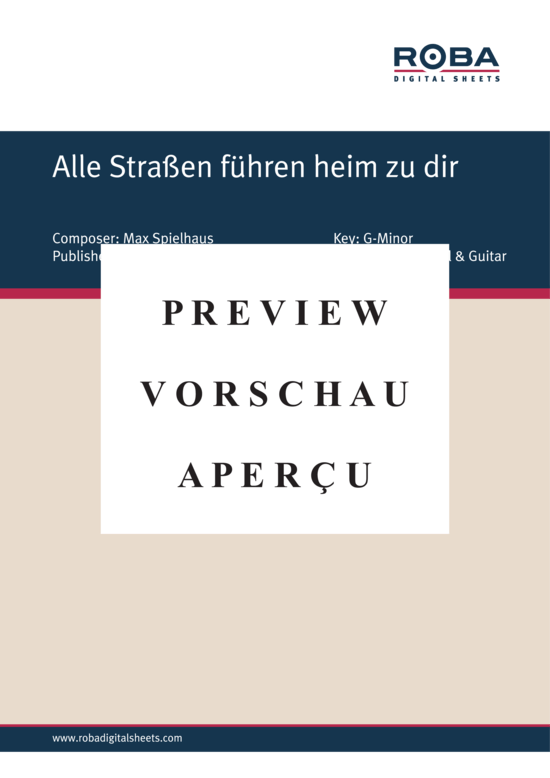 Product gallery: Page 2 of 4 Alle Straßen führen heim zu dir , , Piano and Voice