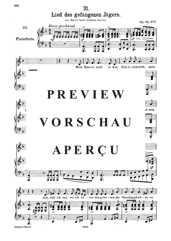 gallery: Lied des gefangenen Jägers D.843 , , (Gesang mittel + Klavier)