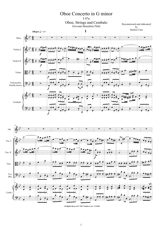 Produktbild zu: Concerto in G minor (I47a)Giovanni Benedetto Platti