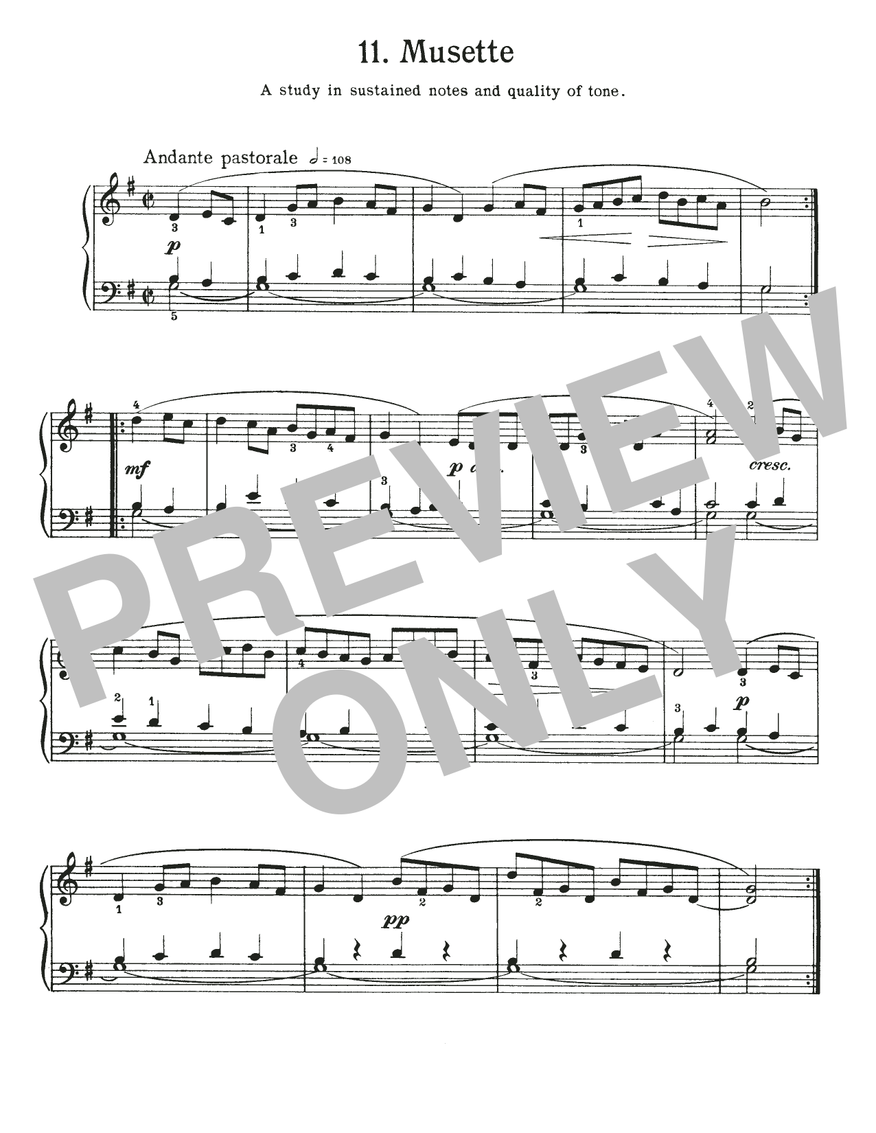 Produktgalerie: Seite 1 von 1 Musette In G Major, BWV 808, Johann Sebastian Bach, Klavier