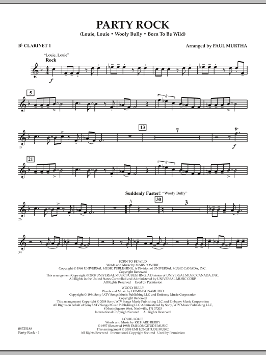 Produktgalerie: Seite 1 von 1 Party Rock - Bb Clarinet 1, Paul Murtha, Ensemble