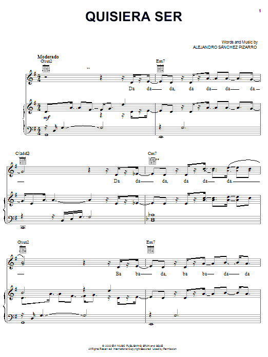 Produktgalerie: Seite 1 von 1 Quisiera Ser, Alejandro Sanchez Pizarro, Gesang, Gitarre, Klavier