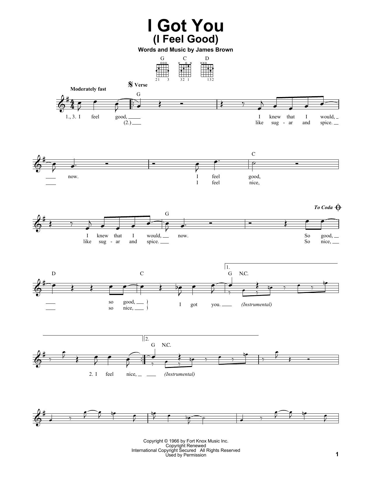 Produktgalerie: Seite 1 von 1 I Got You (I Feel Good), James Brown, Gitarre