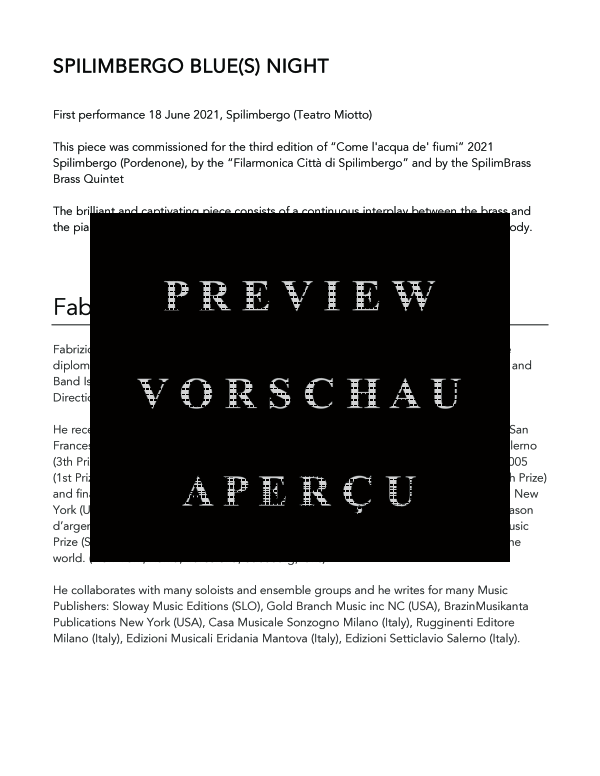 Produktgalerie: Seite 4 von 11 Spilimbergo Blue, , (Blechbläserquartett)