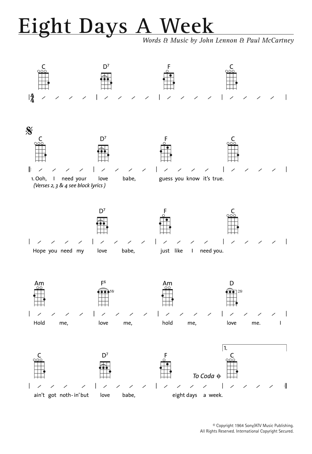 Product gallery: Page 1 of 1 Eight Days A Week, The Beatles