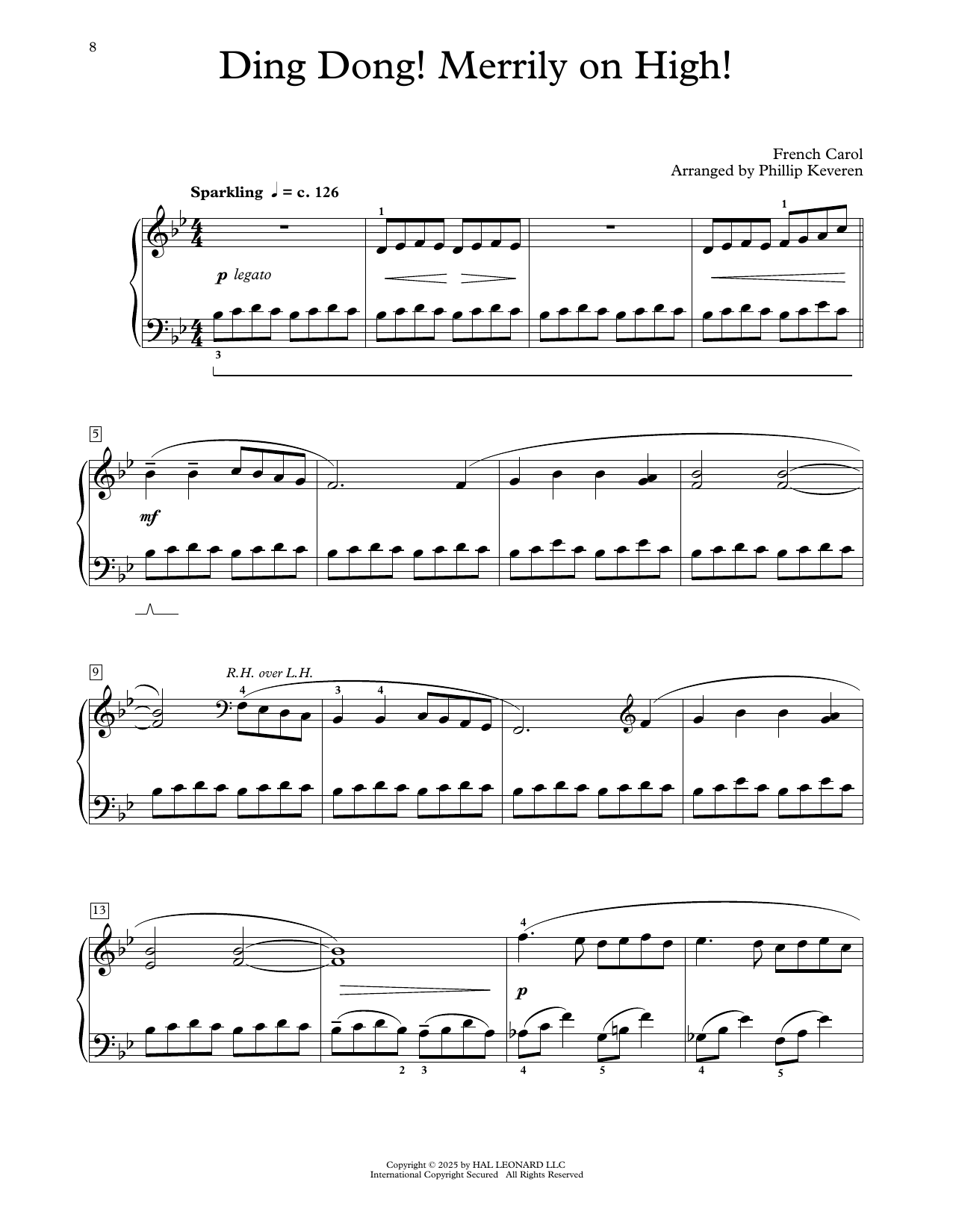 Produktgalerie: Seite 1 von 1 Ding Dong! Merrily On High! (arr. Phillip Keveren), French Carol, Klavier
