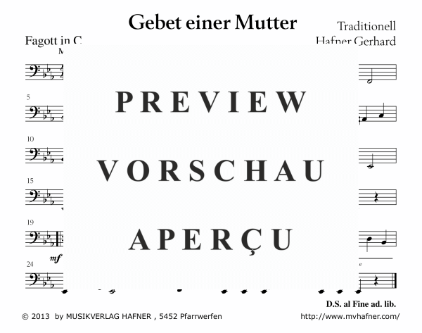 Product gallery: Page 9 of 11 Gebet einer Mutter, , (large wind orchestra)
