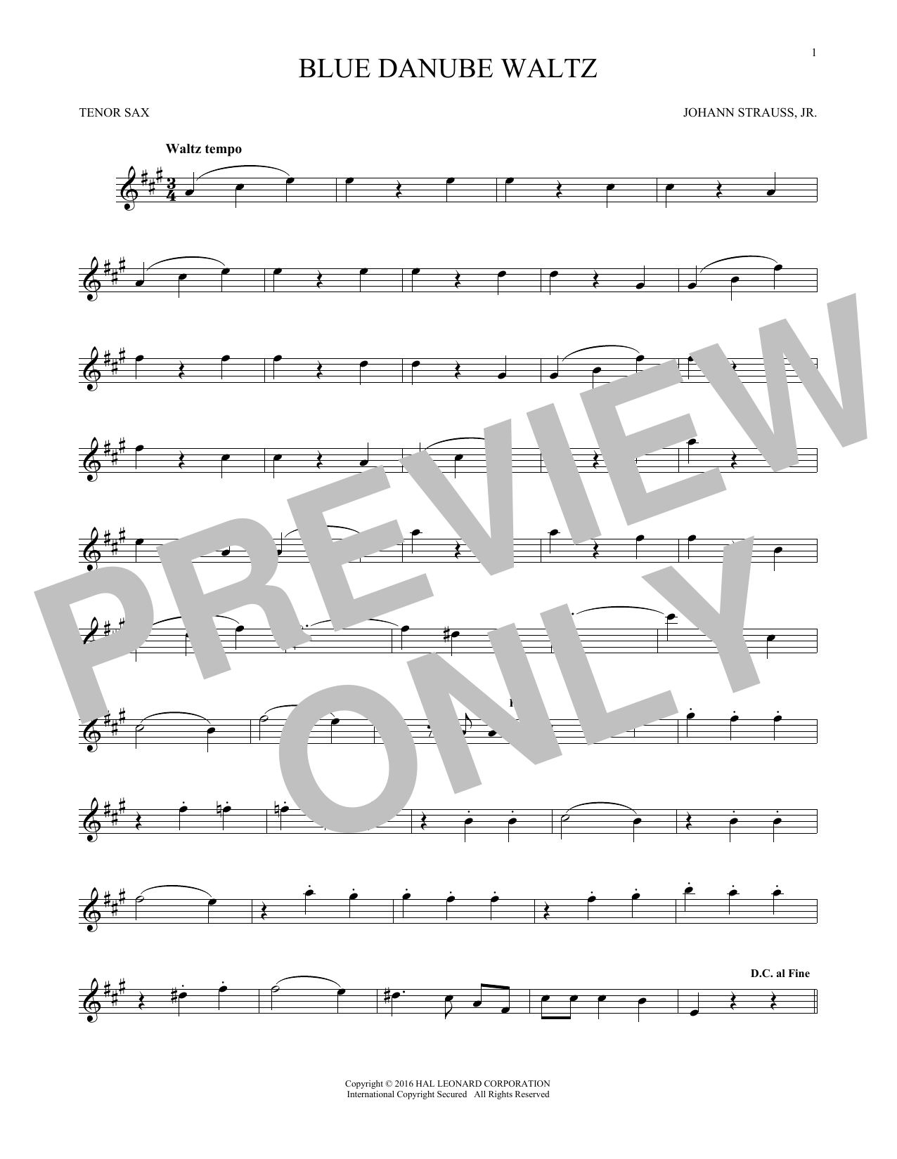 Product gallery: Page 1 of 1 Blue Danube Waltz, Johann Strauss, Jr.