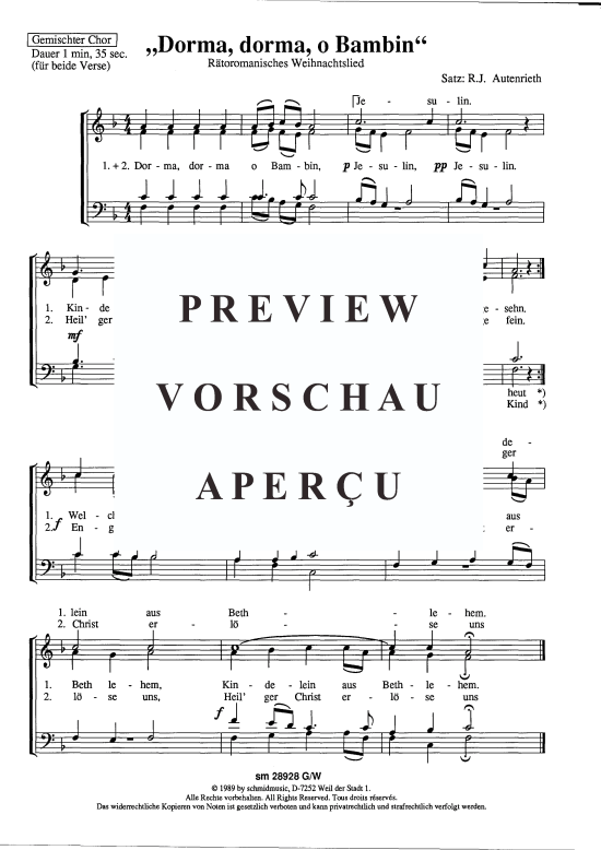 Product picture to: Dorma dorma , o Bambin Satz: Ronald Autenrieth