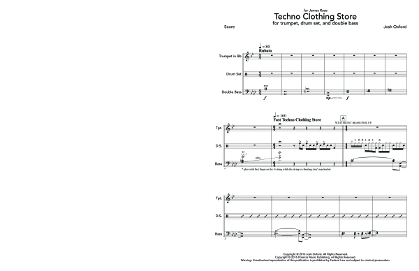 Produktgalerie: Seite 1 von 11 Techno Clothing Store, , (Trompete in B, Kontrabass und Drum Set)