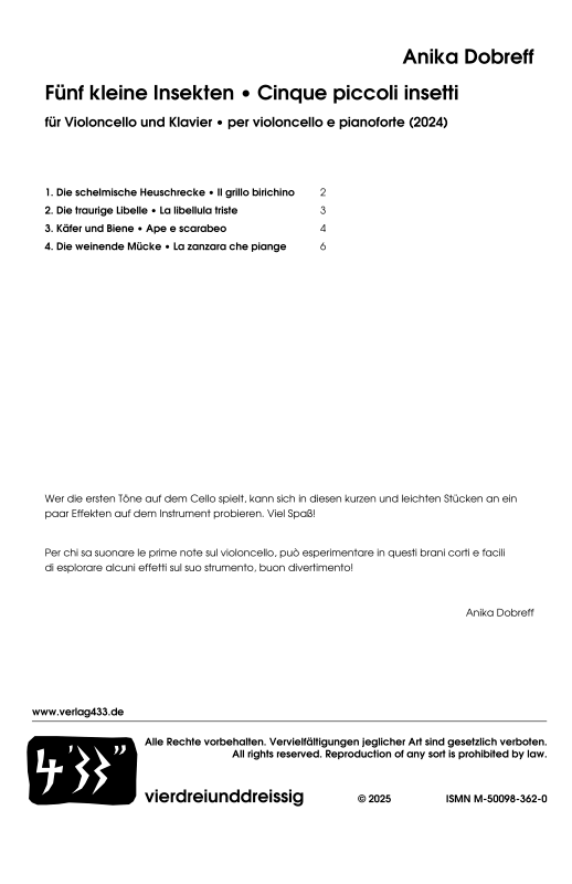 Produktbild zu: Fünf kleine Insekten