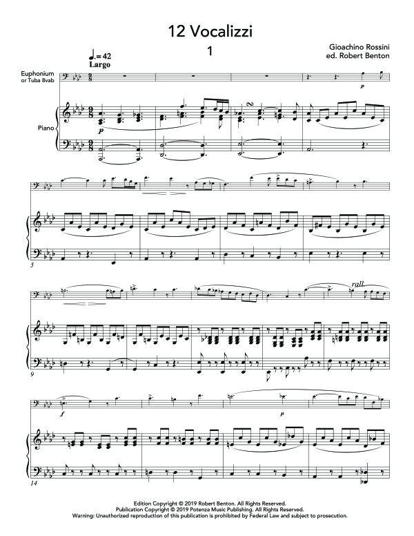 Product gallery: Page 1 of 11 12 Vocalizzi, , (euphonium or tuba and piano)