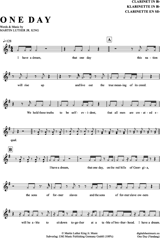 Product gallery: Page 1 of 4 One Day (Vandaag) , Bakermat, clarinet in B flat