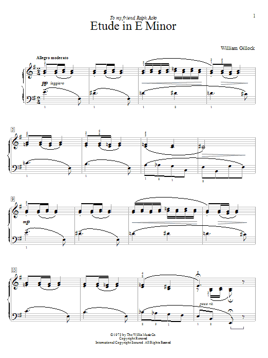 Produktbild zu: Etude In E Minor