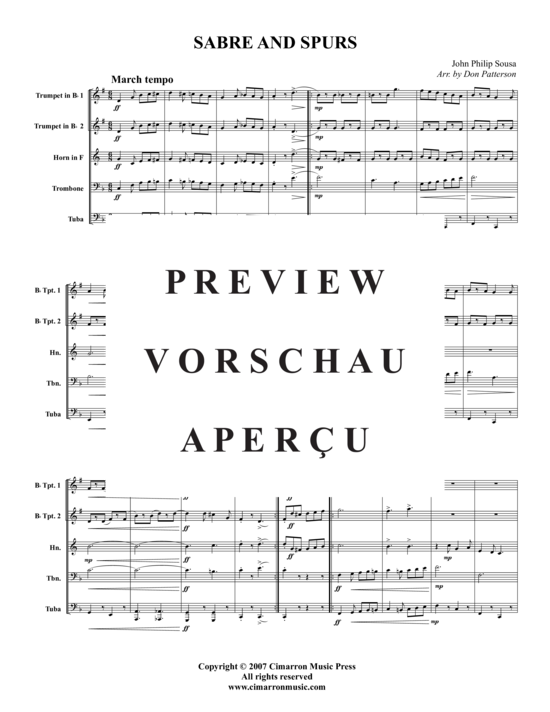 Produktgalerie: Seite 2 von 14 Sabre and Spurs , , (Blechbläserquintett)