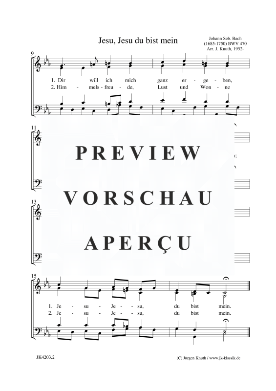 gallery: Jesu, Jesu du bist mein BWV 470, , Gemischter Chor