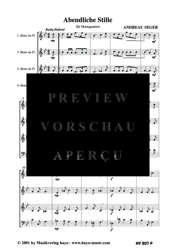 gallery: Abendliche Stille, , (Horn Quartett)