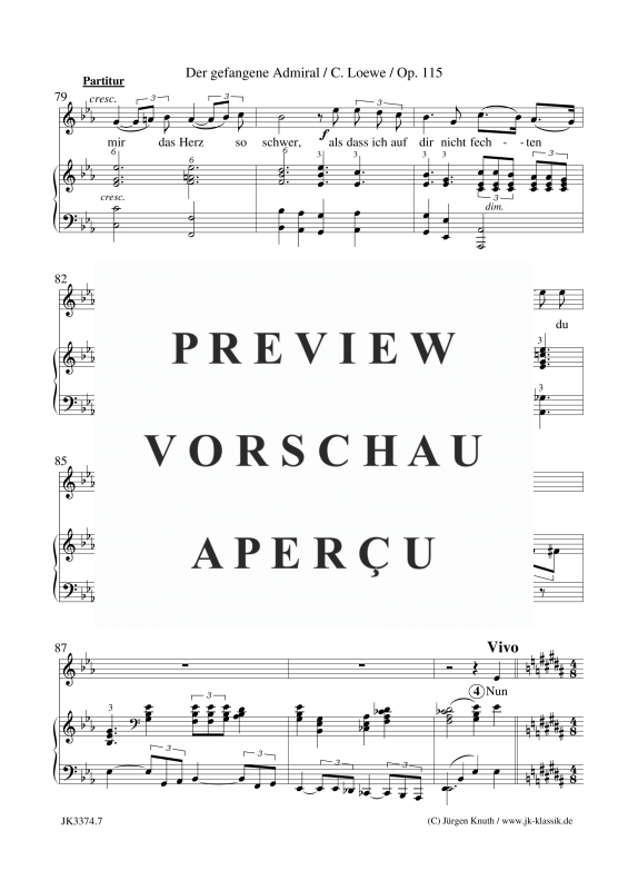 gallery: Der gefangene Admiral Op. 115, , Gesang + Klavier