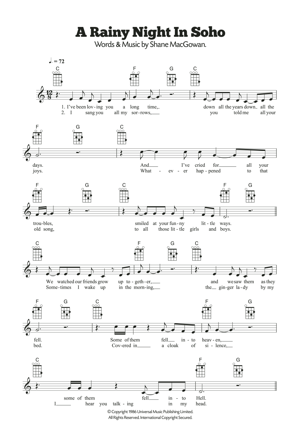 Product gallery: Page 1 of 1 A Rainy Night In Soho, The Pogues