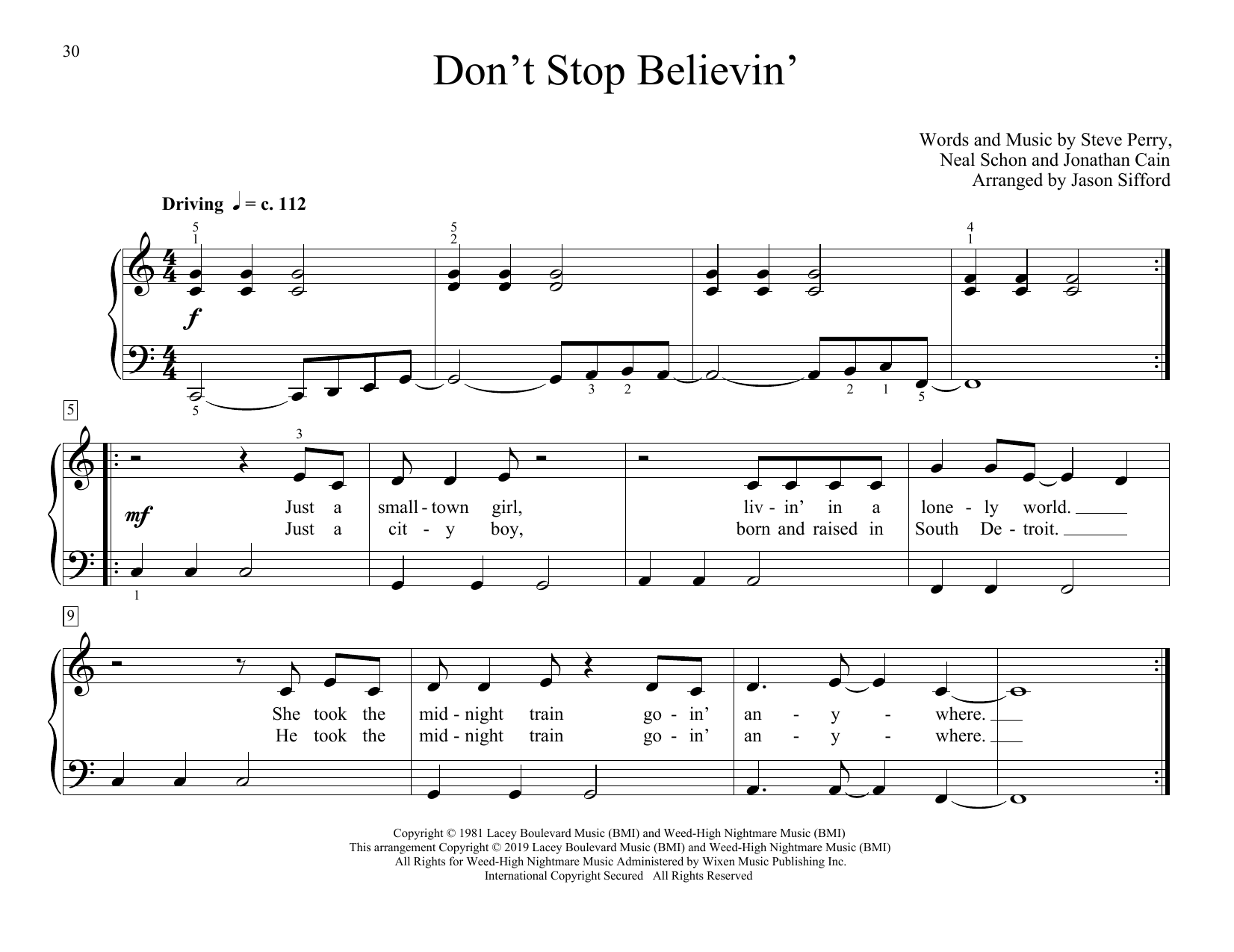 Produktbild zu: Don't Stop Believin' (arr. Jason Sifford)