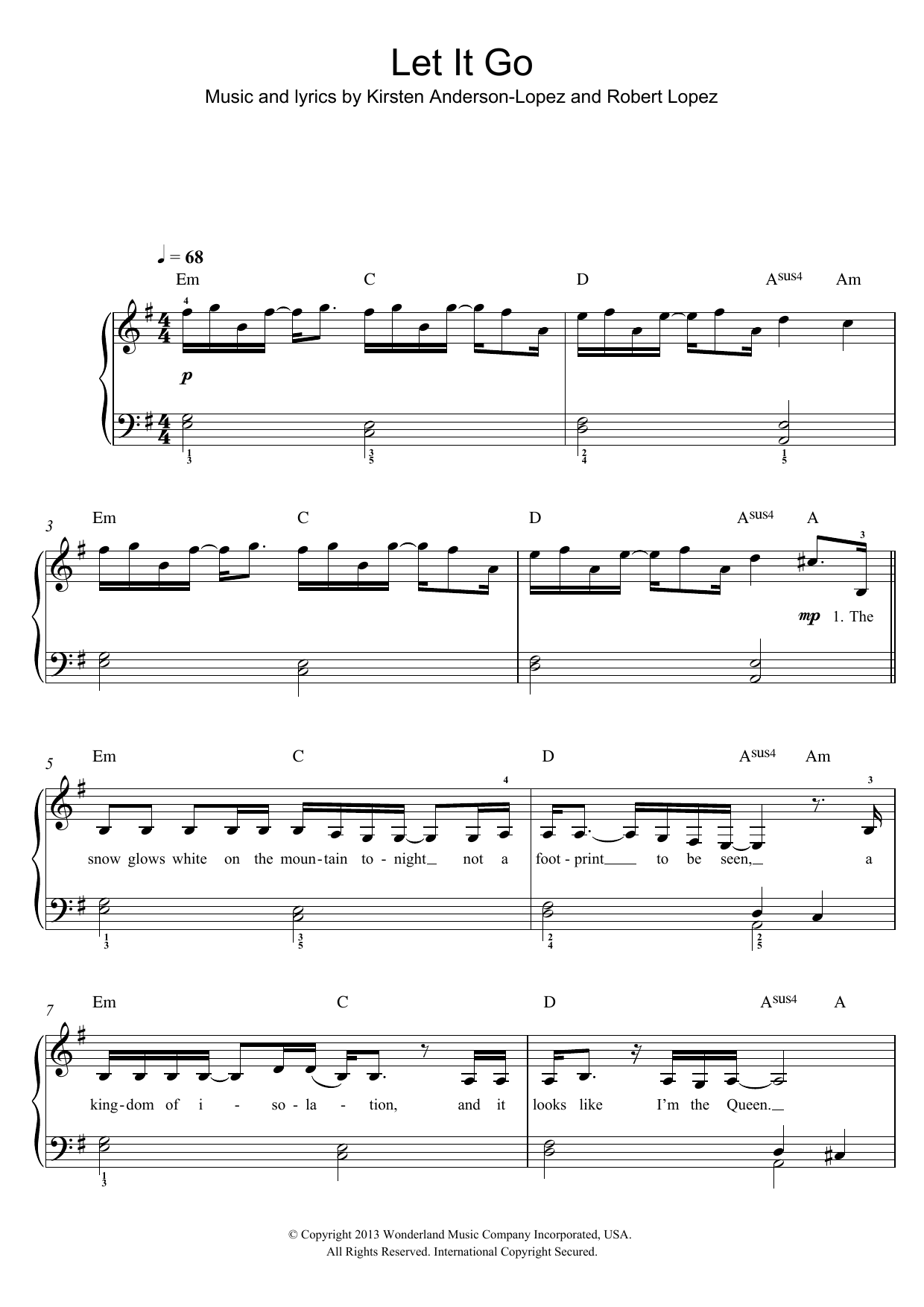 Produktbild zu:  Let It Go (from Frozen) - Idina Menzel