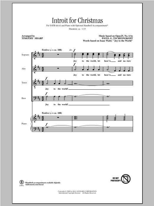 Product gallery: Page 1 of 1 Introit For Christmas, Tim Sharp