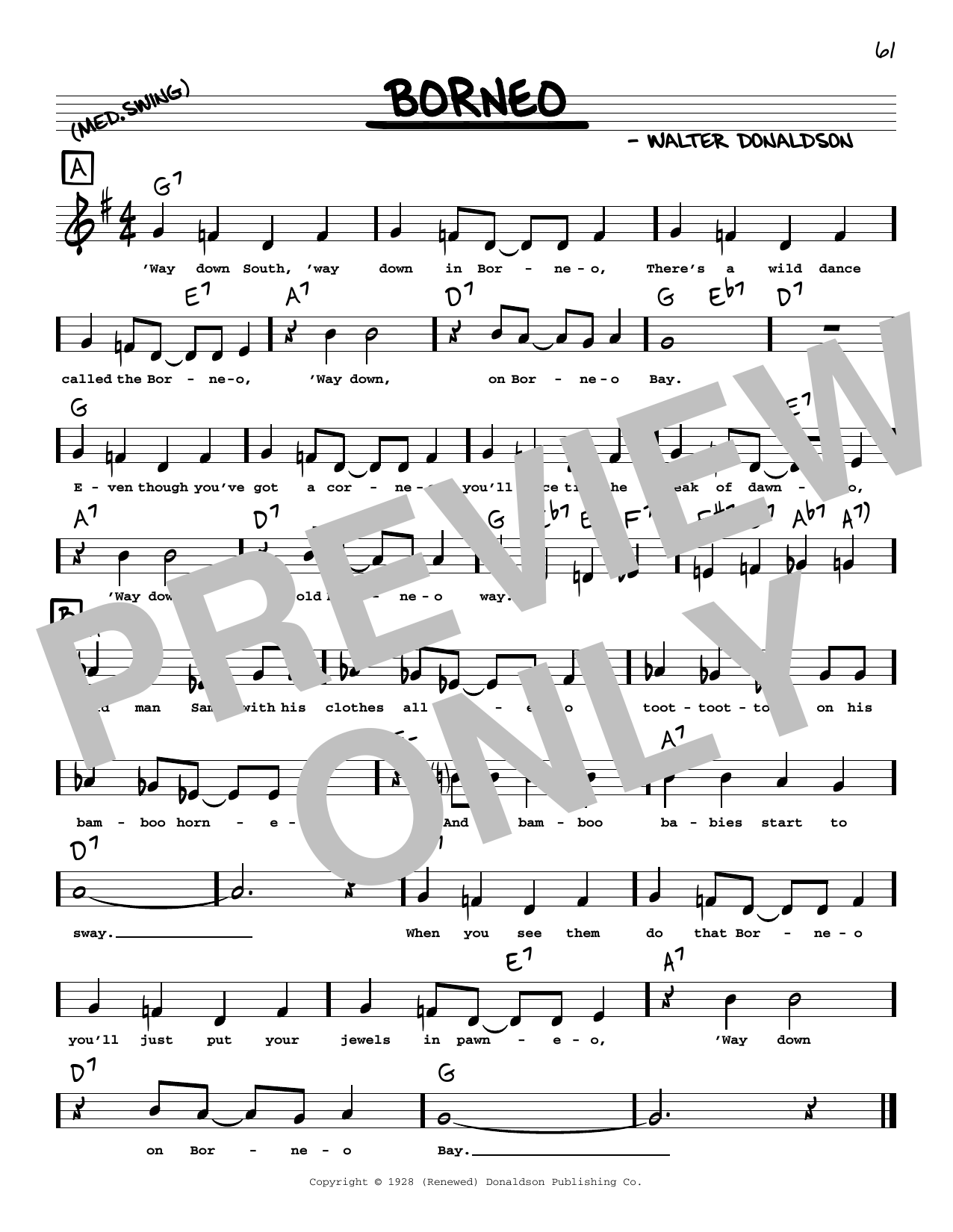Product picture to: Borneo (arr. Robert Rawlins)