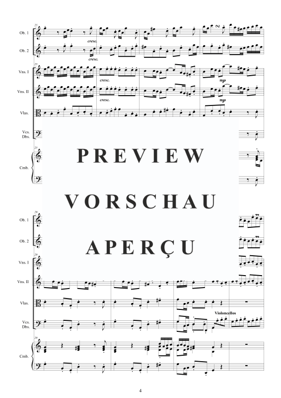 Produktgalerie: Seite 5 von 11 Concerto No.9 in C-Dur Op.9, , 2 Oboen Solo, Streicher Ensemble und Cembalo BC