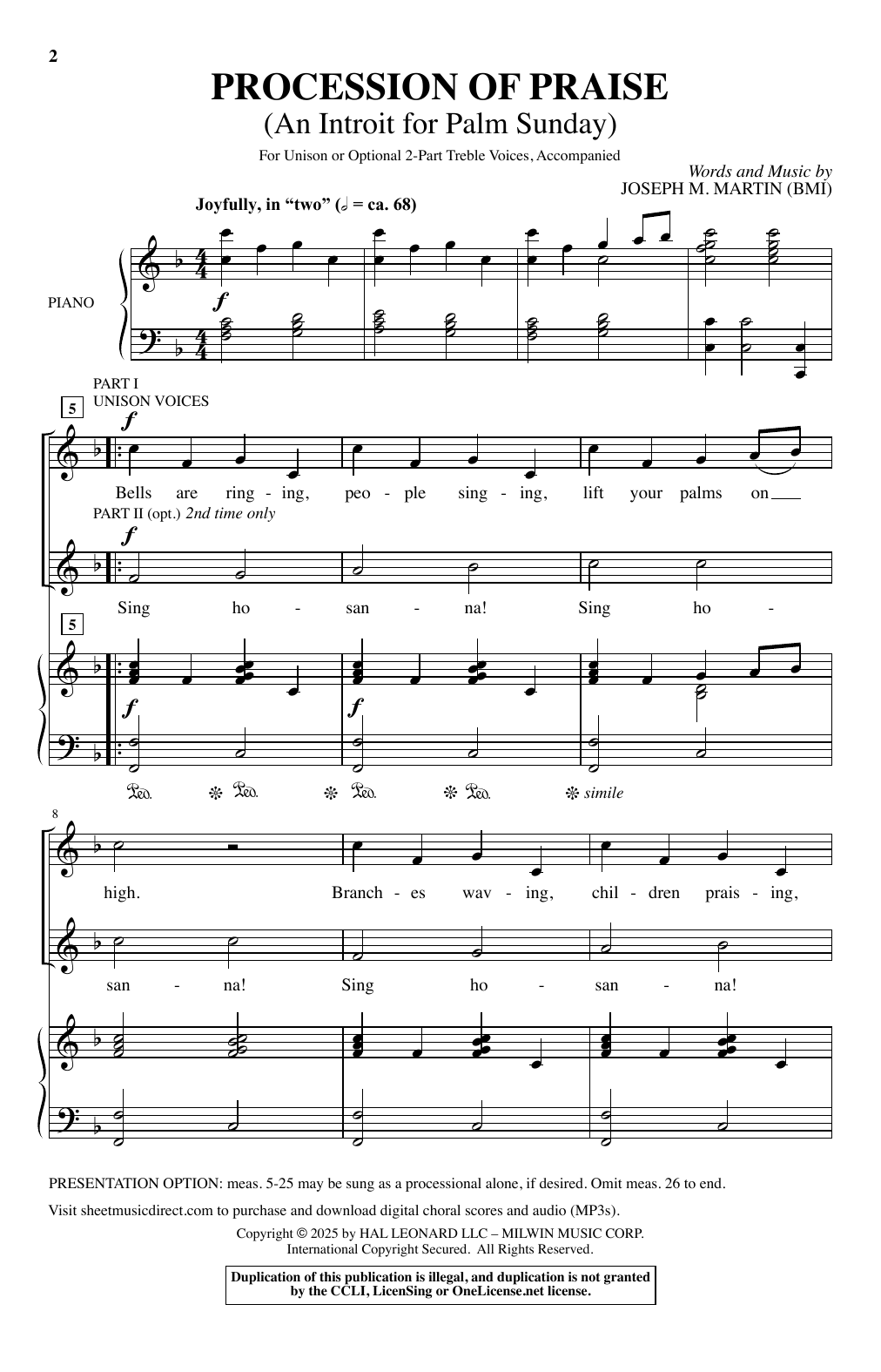 Produktbild zu: Procession Of Praise (An Introit For Palm Sunday)