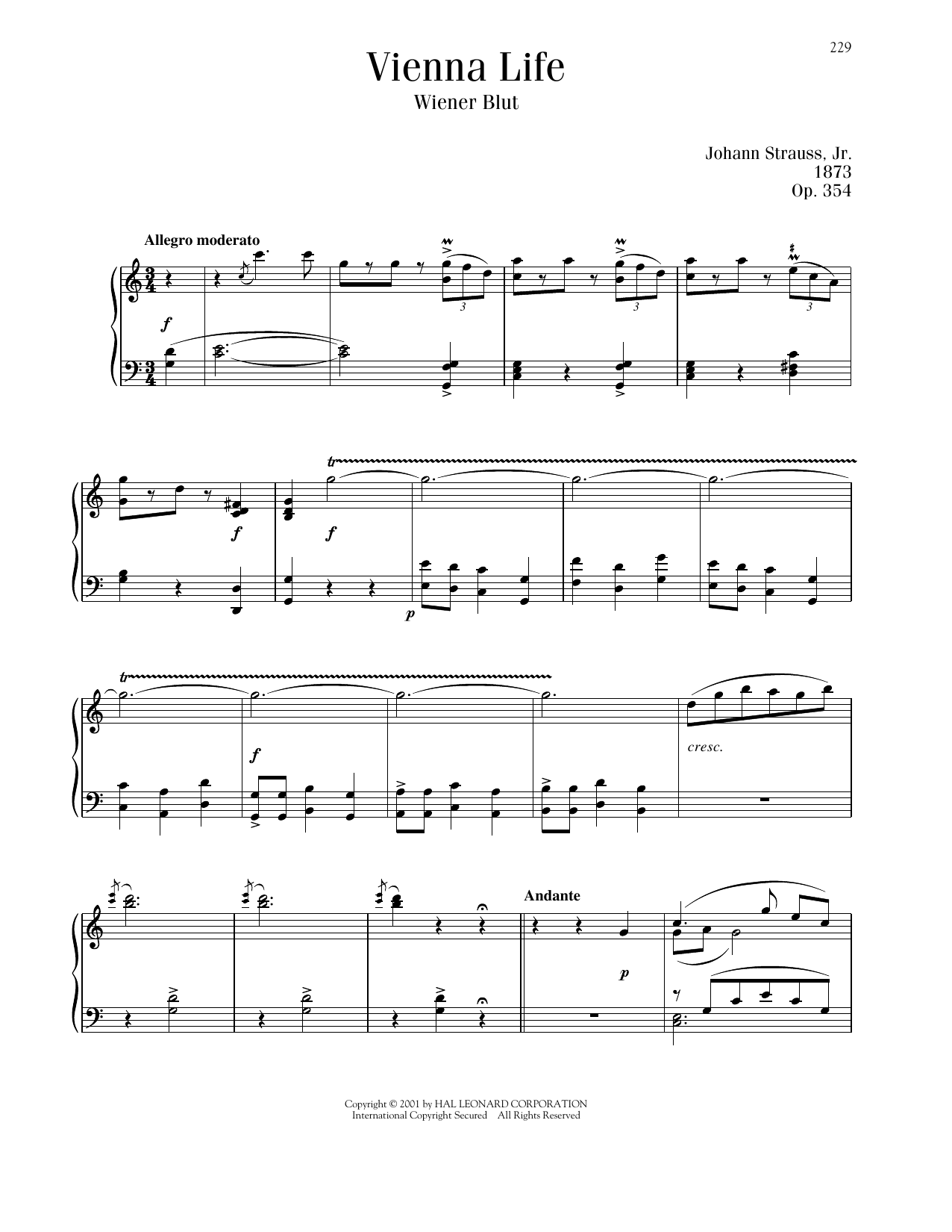 Product picture to: Vienna Life, Op. 354