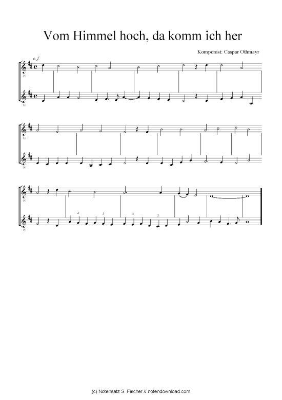 Produktbild zu: Vom Himmel hoch, da komm ich her Caspar Othmayr