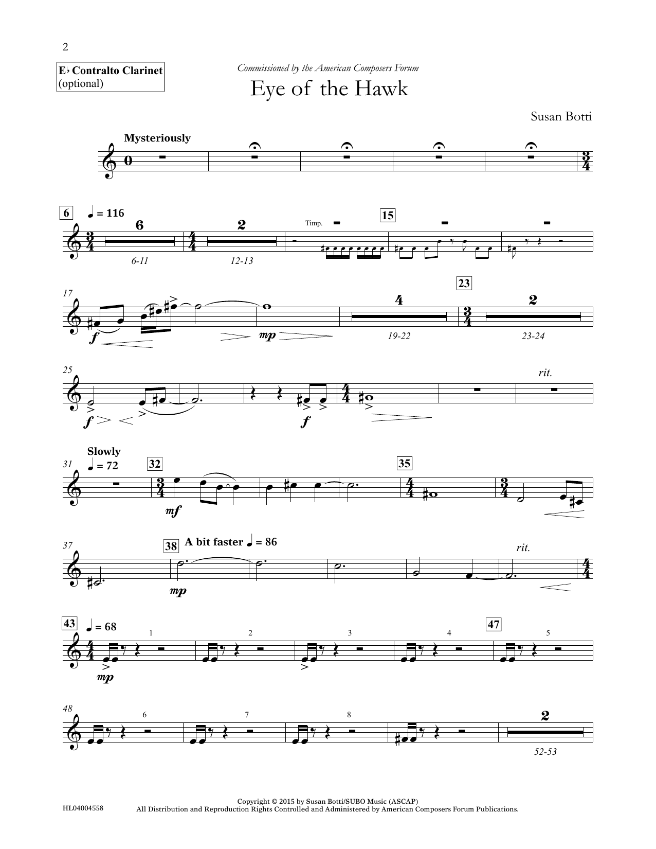 Product picture to: Eye of the Hawk - Contralto Clarinet