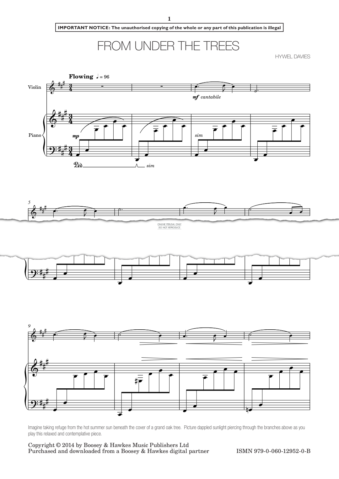 Produktgalerie: Seite 1 von 1 From under the trees, Hywel Davies, Klavier, Violine