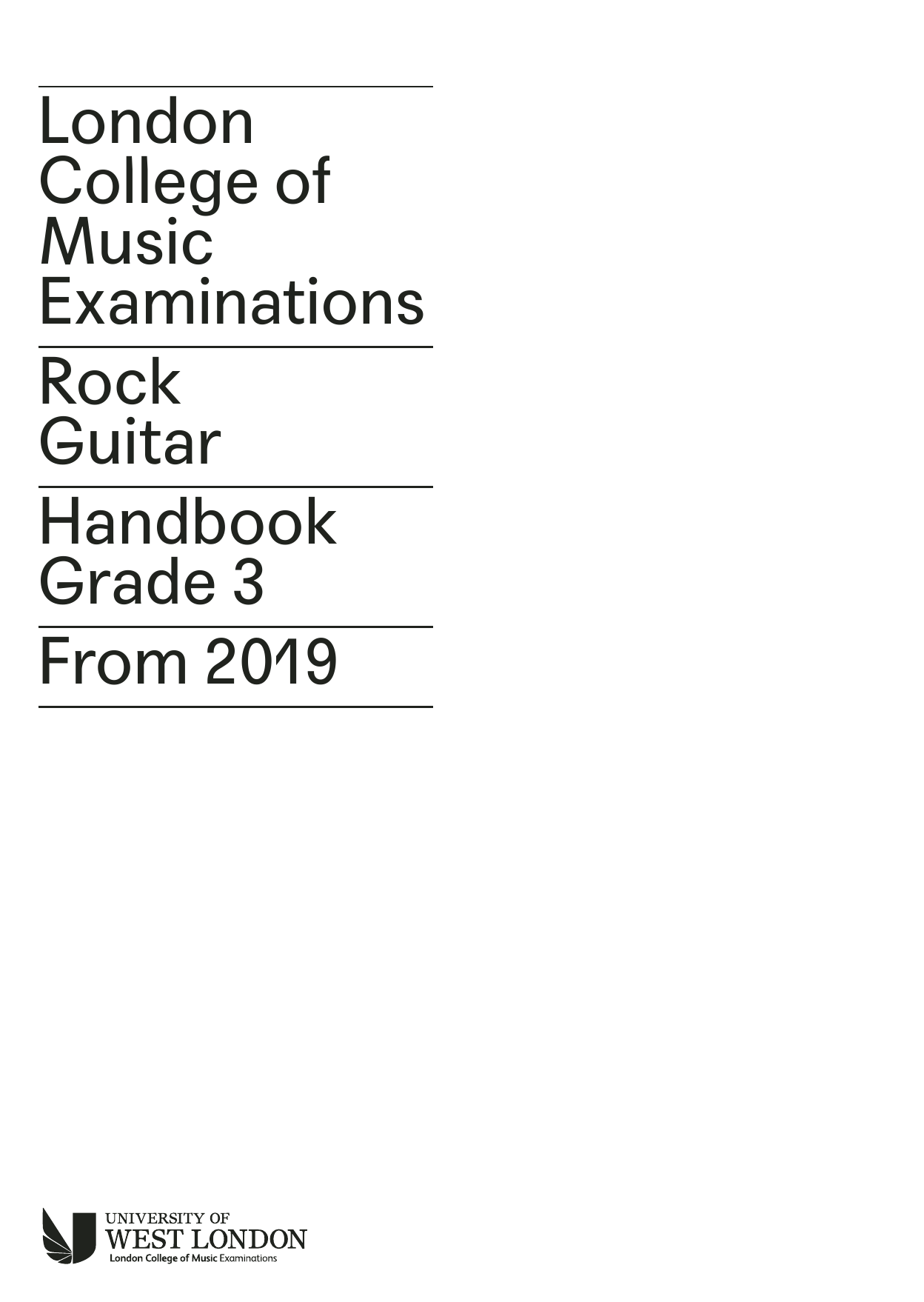 Product picture to: LCME Rock Guitar Handbook 2019 - Grade 3