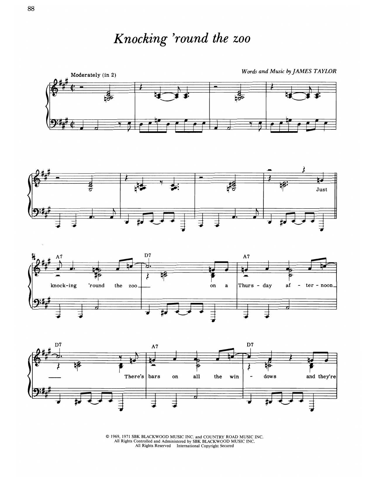 Produktgalerie: Seite 1 von 1 Knocking 'round The Zoo, James Taylor, Gesang, Gitarre, Klavier