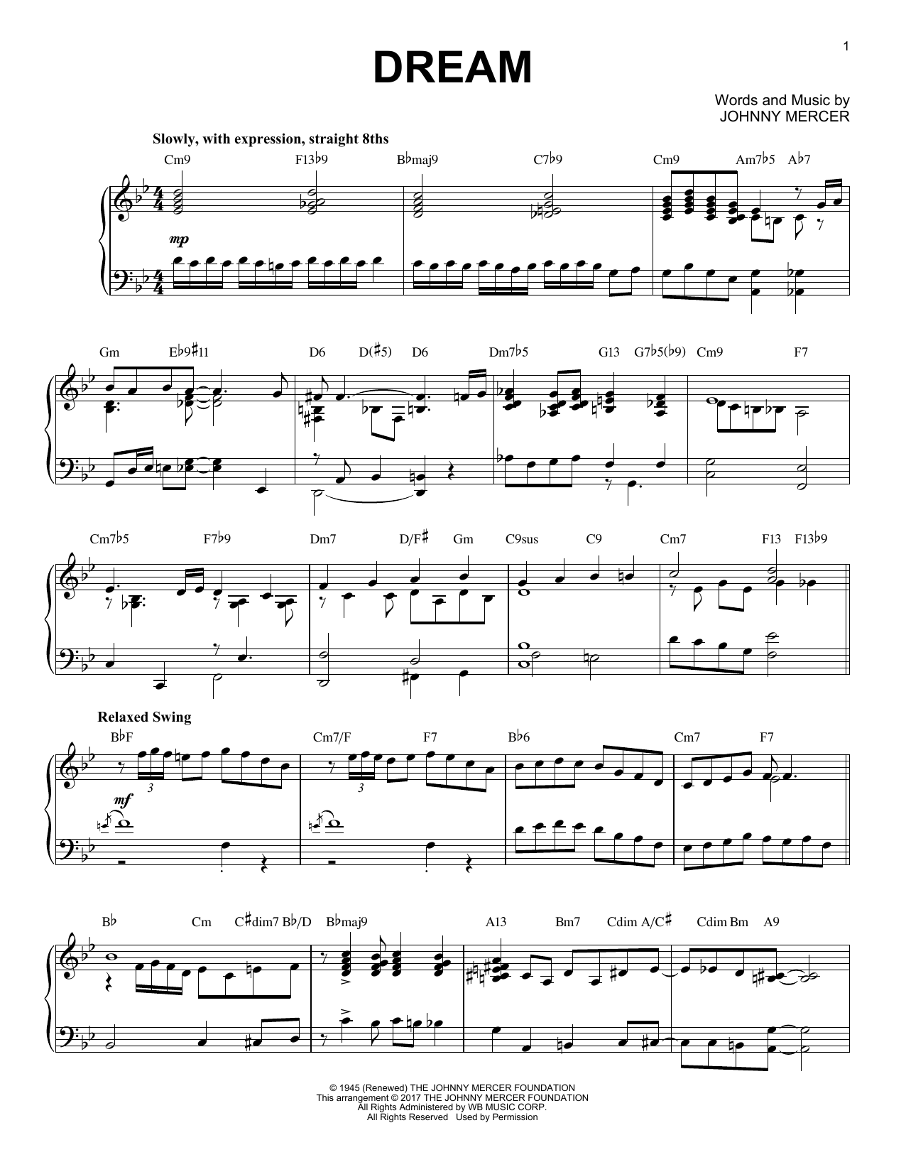 Product gallery: Page 1 of 1 Dream [Jazz version], Johnny Mercer