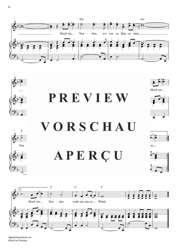 Product gallery: Page 7 of 7 Hoch Im Norden, Santiano, Piano and Voice