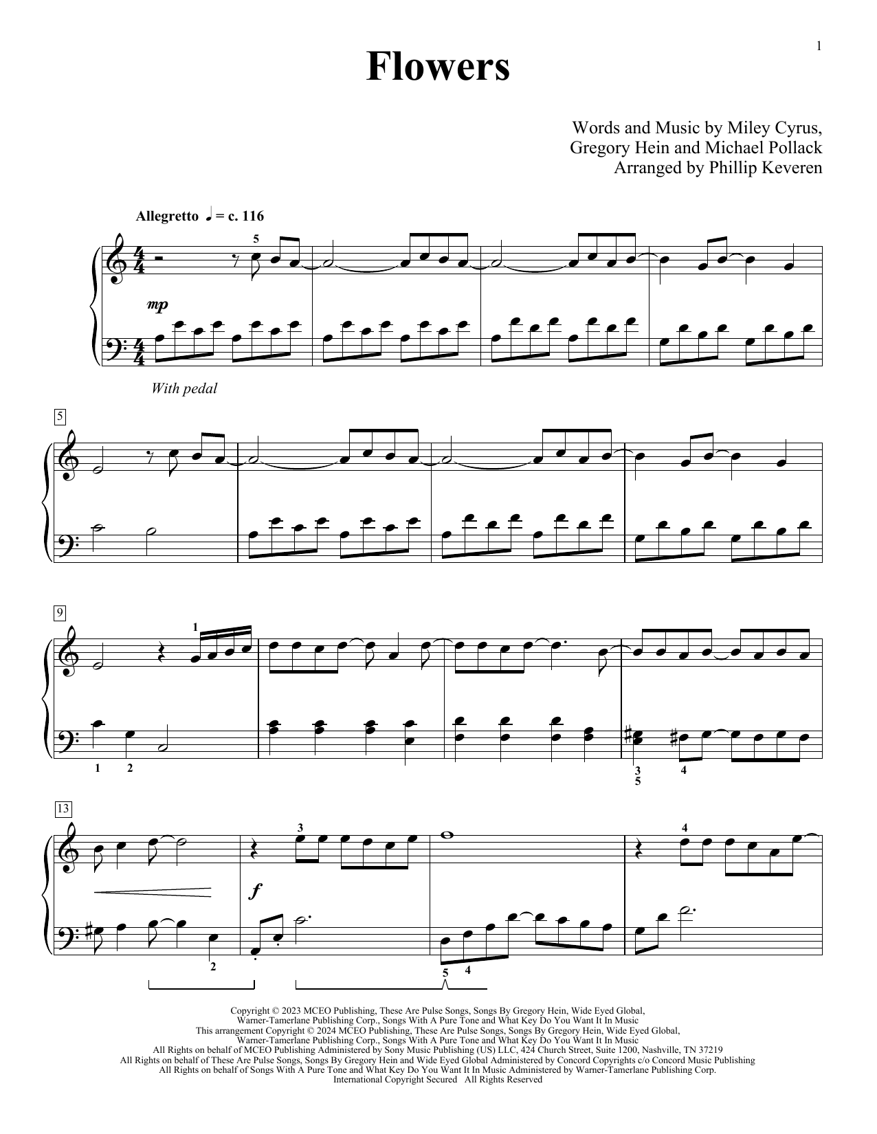 Produktbild zu: Flowers (arr. Phillip Keveren)