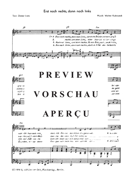 Product gallery: Page 4 of 4 Erst nach rechts, dann nach links , , Piano and Voice
