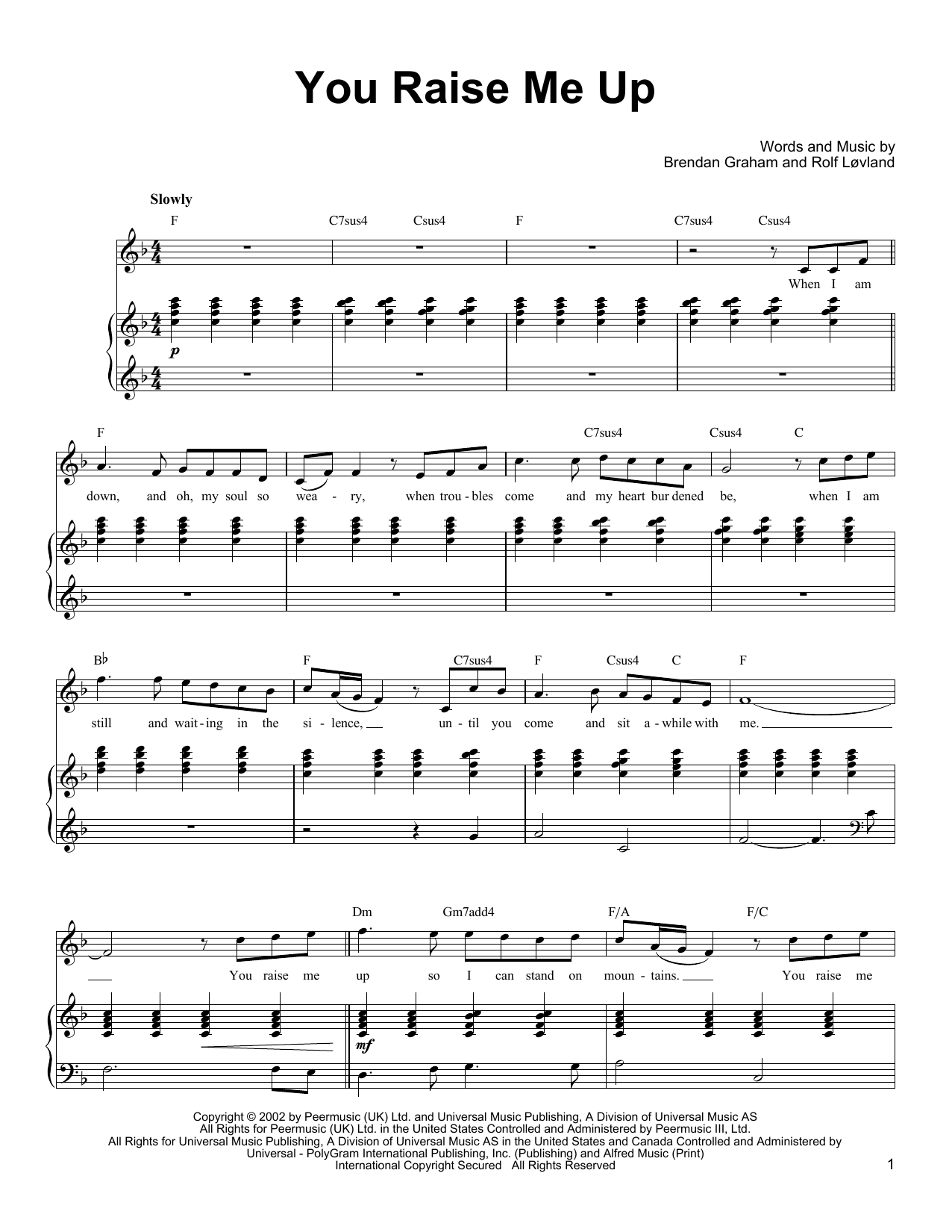 Product gallery: Page 1 of 1 You Raise Me Up, Ronan Tynan