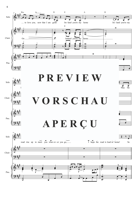 Produktgalerie: Seite 9 von 11 Ireland you are my home, , Solo Gesang, Gemischter Chor und Klavier