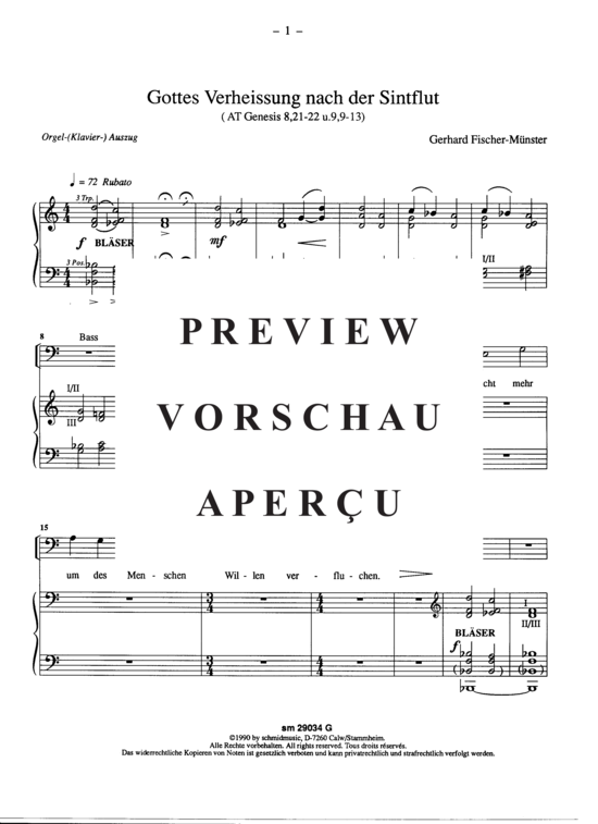 Product gallery: Page 4 of 13 Gottes Verheissung nach der Sindflut, Meditation für Chor (GCH/MCH) , ,  (Organ score edition)