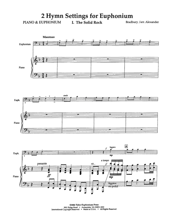 gallery: Two Hymn Settings , , (Euphonium + Klavier)