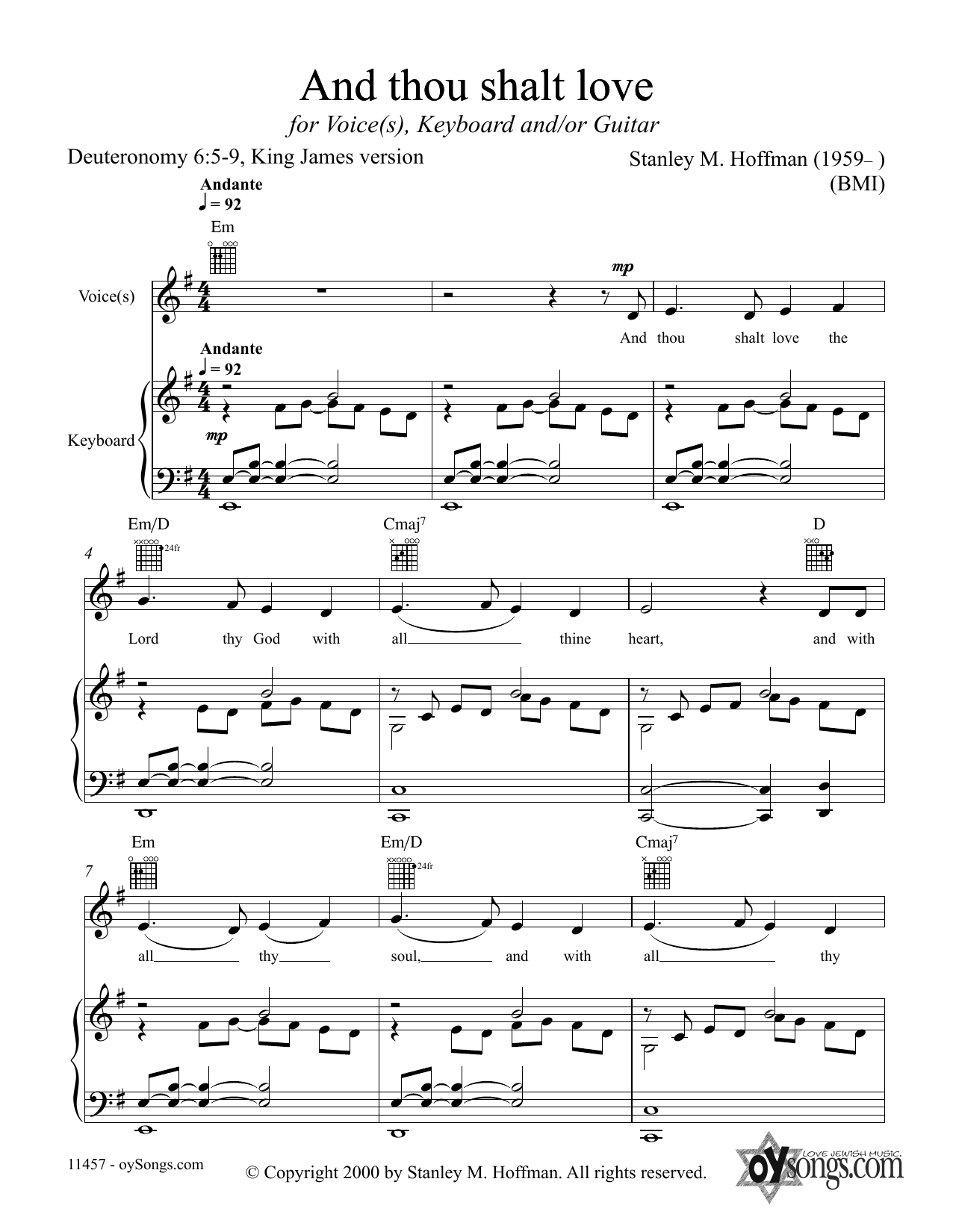 Produktgalerie: Seite 1 von 1 And Thou Shalt Love, Stanley F. Hoffman, Gesang, Gitarre, Klavier