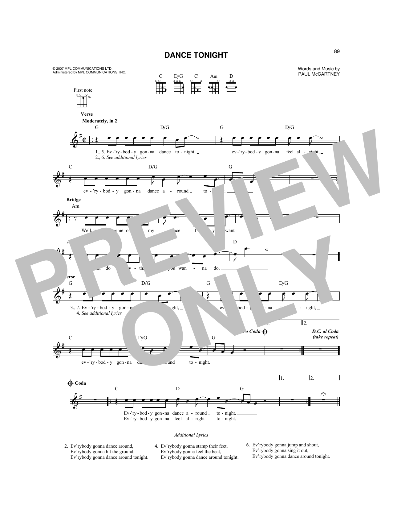 Produktbild zu: Dance Tonight