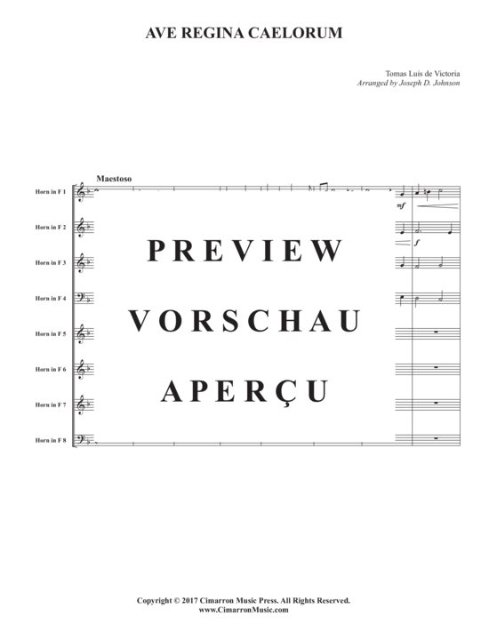 Product gallery: Page 3 of 21 Ave regina caelorum , , (Horn ensemble 1-8 horns in F)