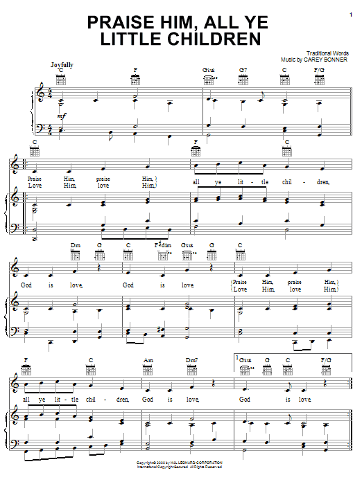 Produktbild zu: Praise Him, All Ye Little Children