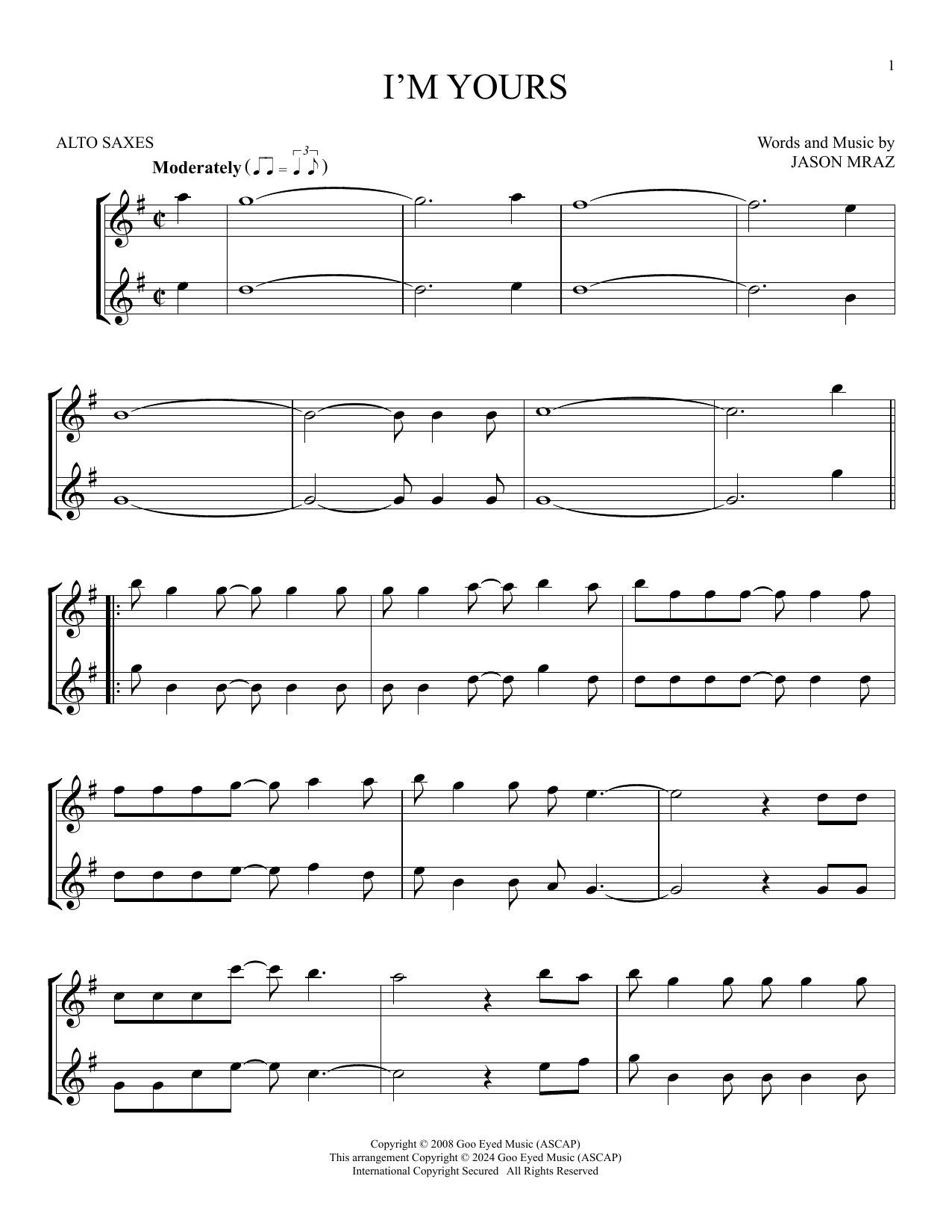 Product gallery: Page 1 of 1 I'm Yours, Jason Mraz