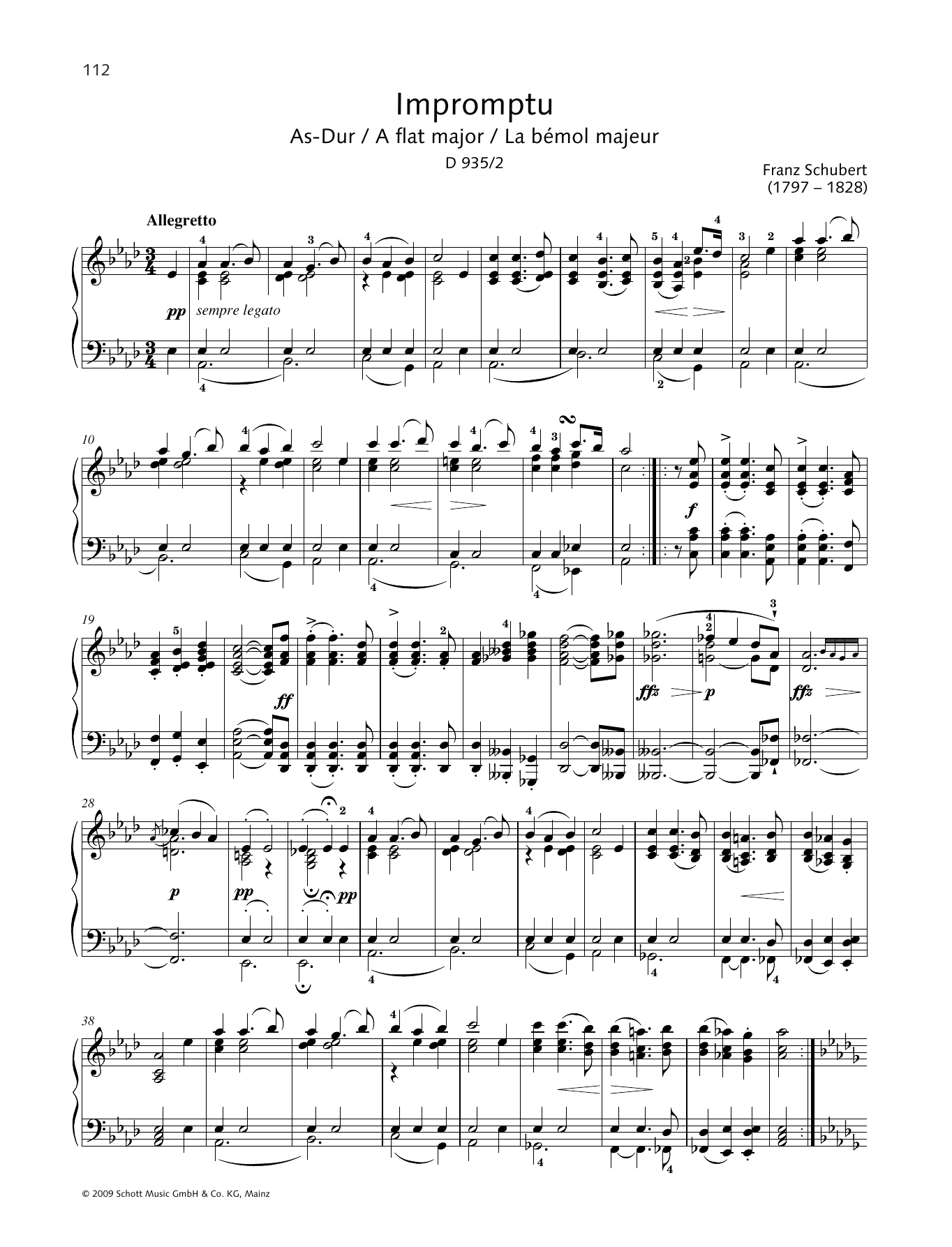 Product gallery: Page 1 of 1 Impromptu in A-flat major, Hans-Gunter Heumann