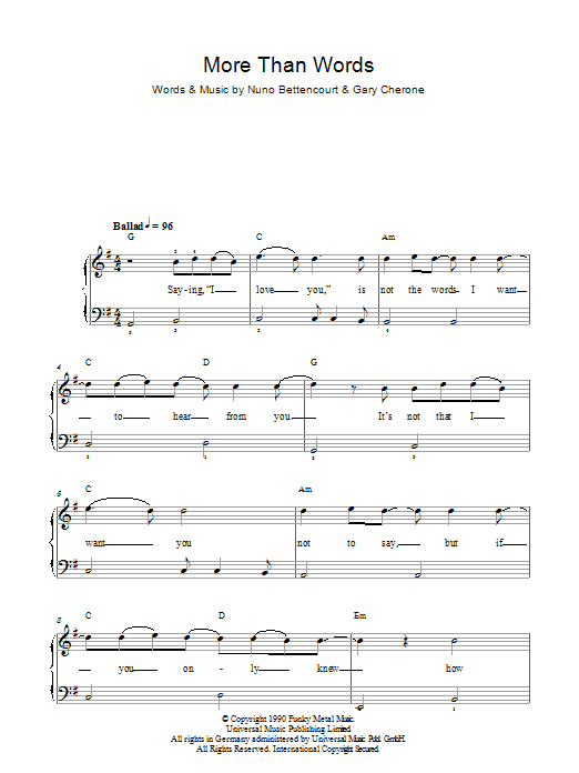 Product picture to:  More Than Words - Extreme